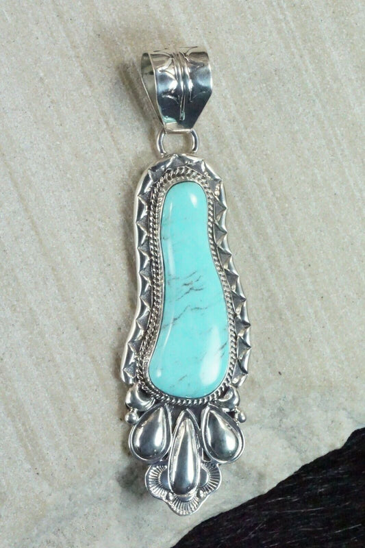 Turquoise & Sterling Silver Pendant - Mike Smith