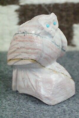 Owl Zuni Fetish Carving - Derrick Kaamasee