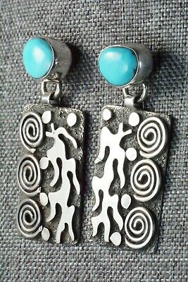 Turquoise and Sterling Silver Earrings - Alex Sanchez