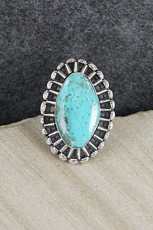 Turquoise & Sterling Silver Ring - Jimson Belin - Size 5.5