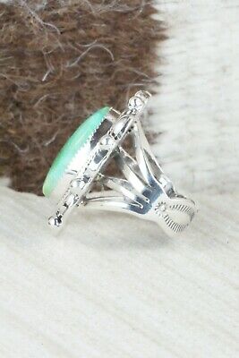 Turquoise & Sterling Silver Ring - Tom Lewis - Size 5.5