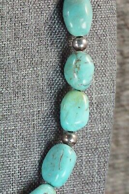 Turquoise & Sterling Silver Necklace - Navajo