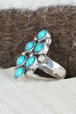 Turquoise & Sterling Silver Ring - Priscilla Reeder - Size 8