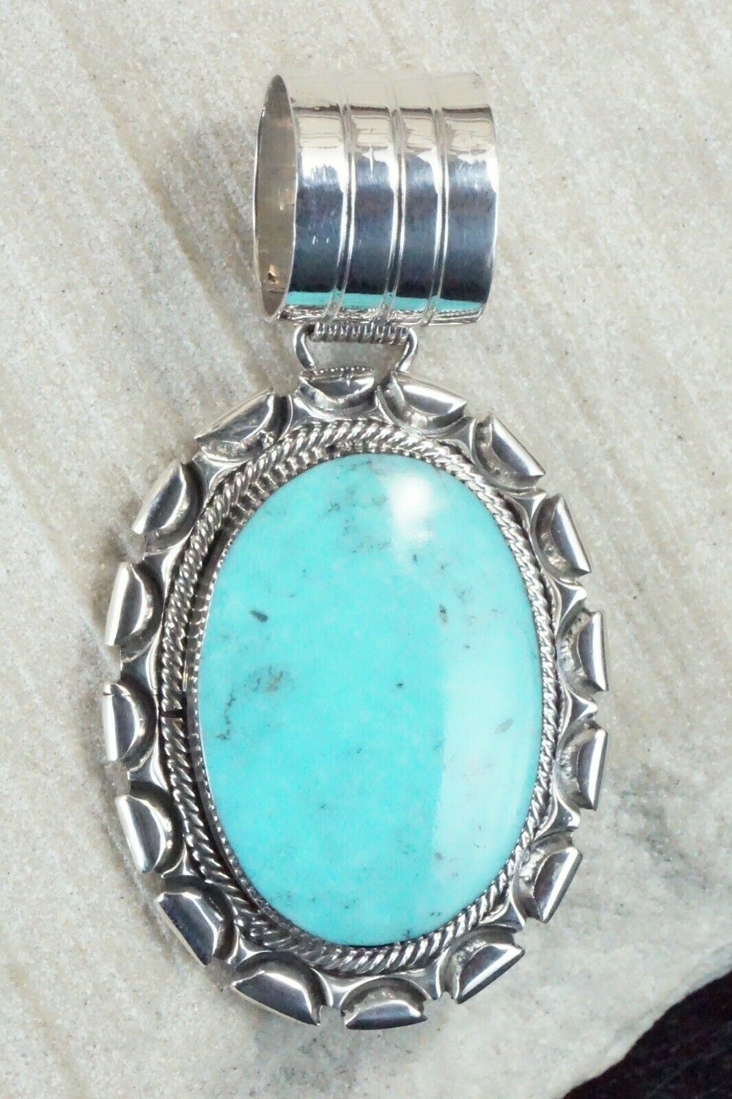 Turquoise & Sterling Silver Pendant - Gregg Yazzie