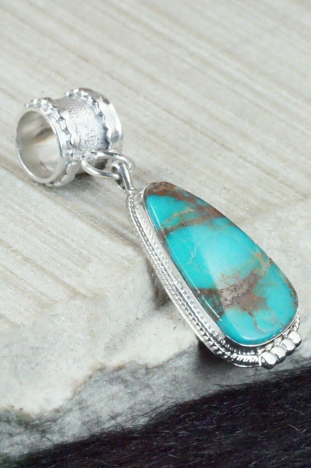 Turquoise & Sterling Silver Pendant - Sharon McCarthy