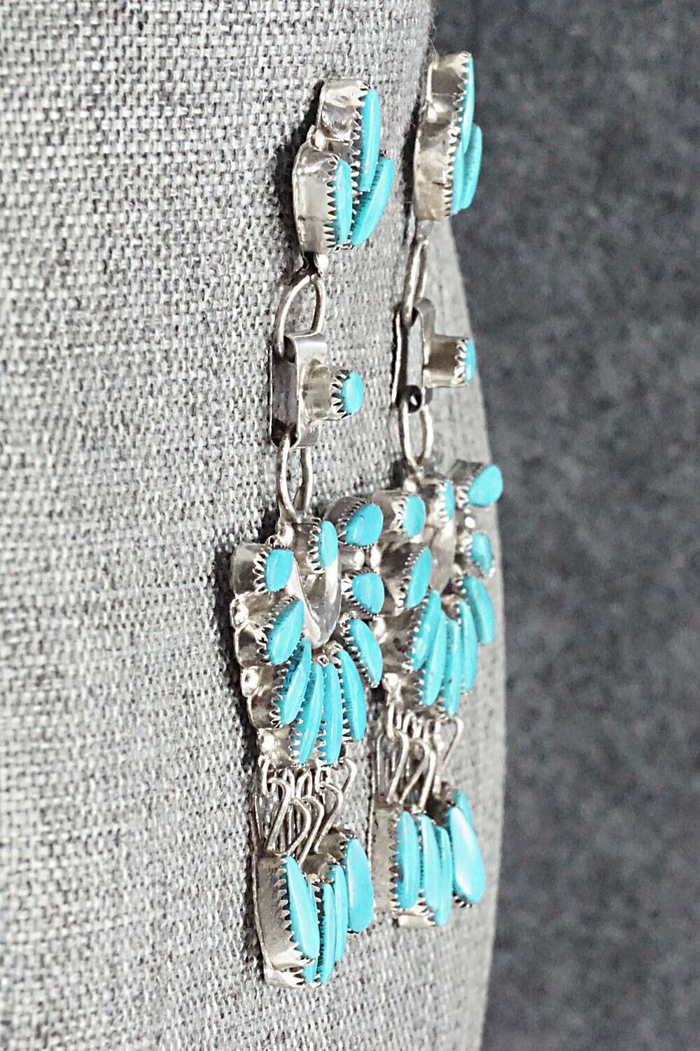 Turquoise & Sterling Silver Earrings - Viola Bobelu