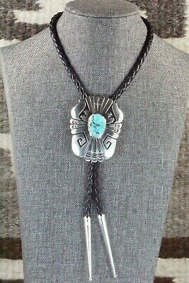 Turquoise & Sterling Silver Bolo Tie - Richard Singer