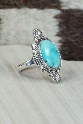 Turquoise & Sterling Silver Ring - Daniel Benally - Size 7.75