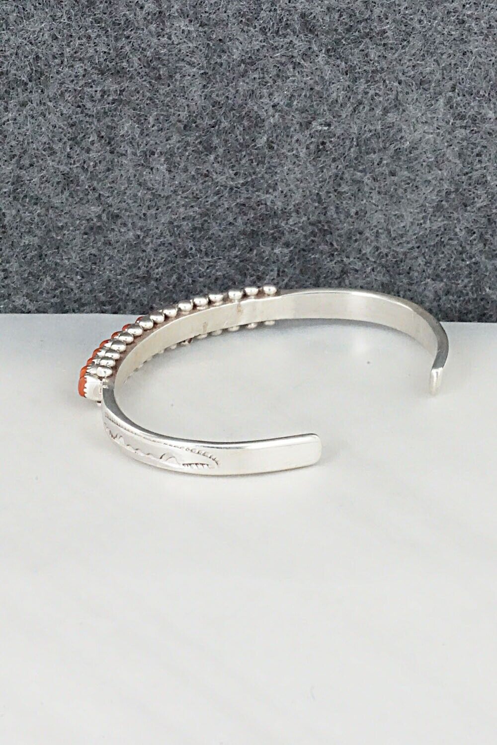 Coral & Sterling Silver Bracelet - Irma Unkestine