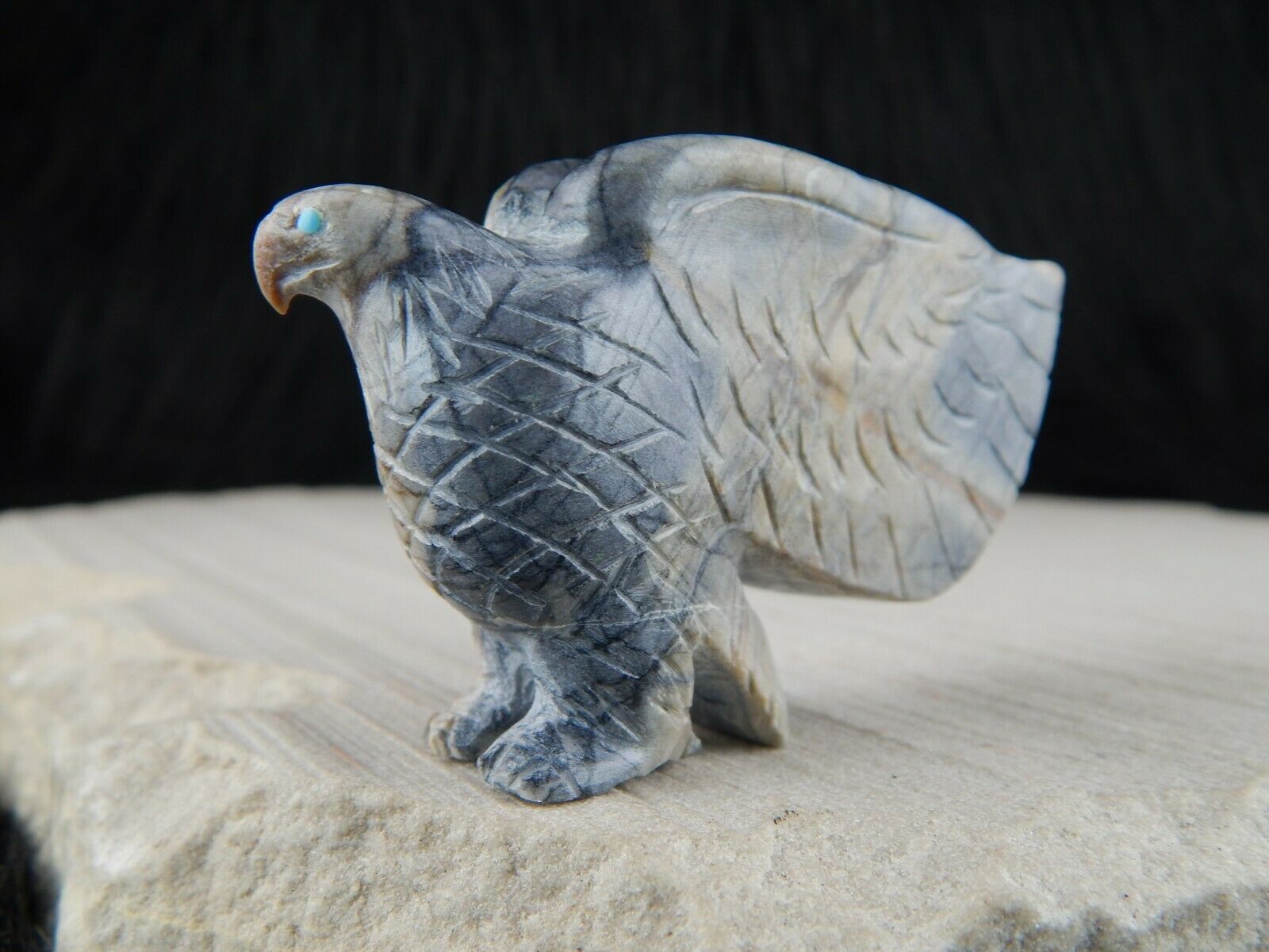 Eagle - Zuni Fetish - Cody Nastacio - Zuni Eagle Carving - Native American - High Lonesome Trading