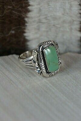 Navajo Turquoise and Sterling Silver Ring - Aaron Begay - Size 11.75 - High Lonesome Trading