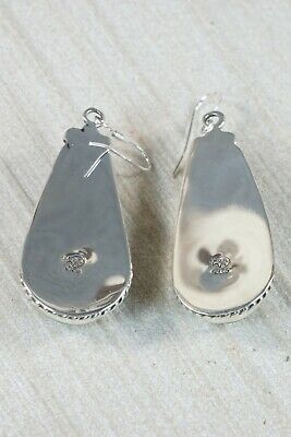 Navajo Turquoise and Sterling Silver Earrings - Brandon Belin - High Lonesome Trading
