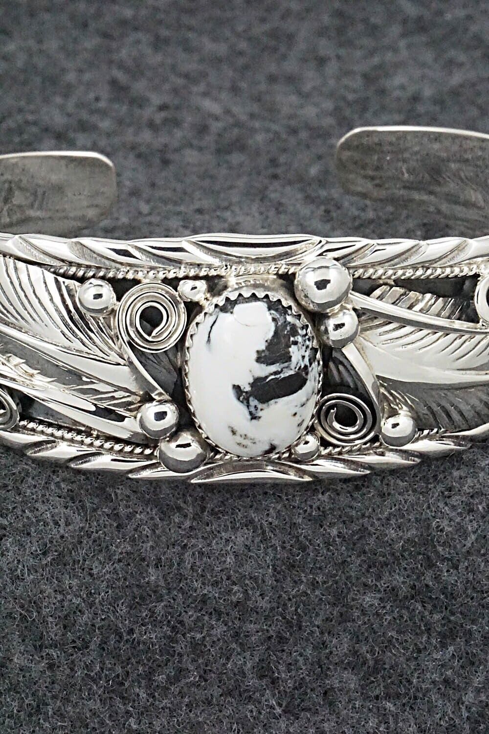White Buffalo & Sterling Silver Bracelet - Davey Morgan