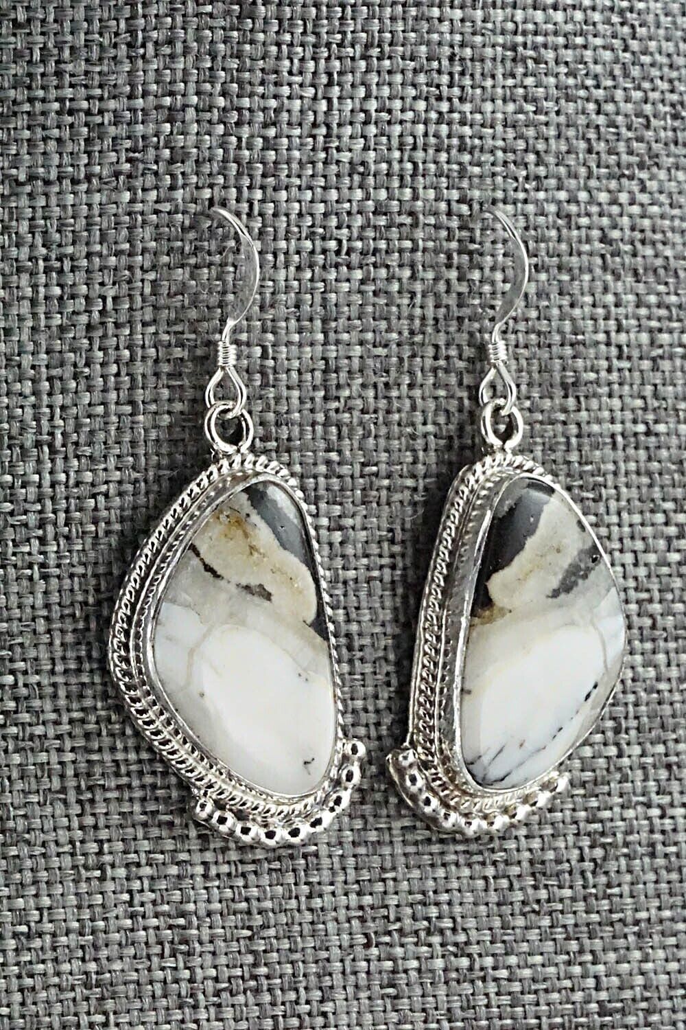 White Buffalo & Sterling Silver Earrings - Sharon McCarthy
