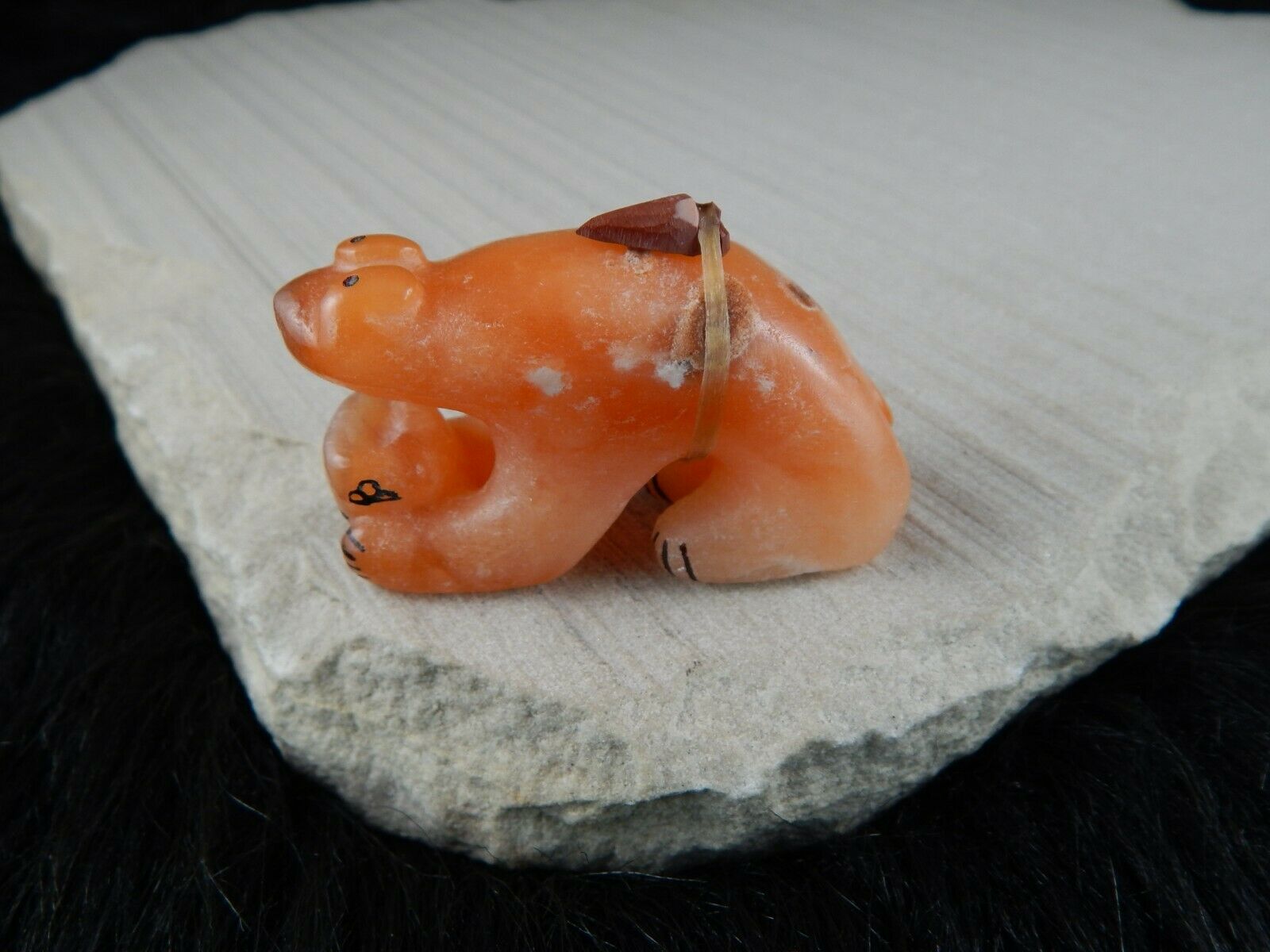 Bear Zuni Fetish Carving - Rick Kallestewa - High Lonesome Trading