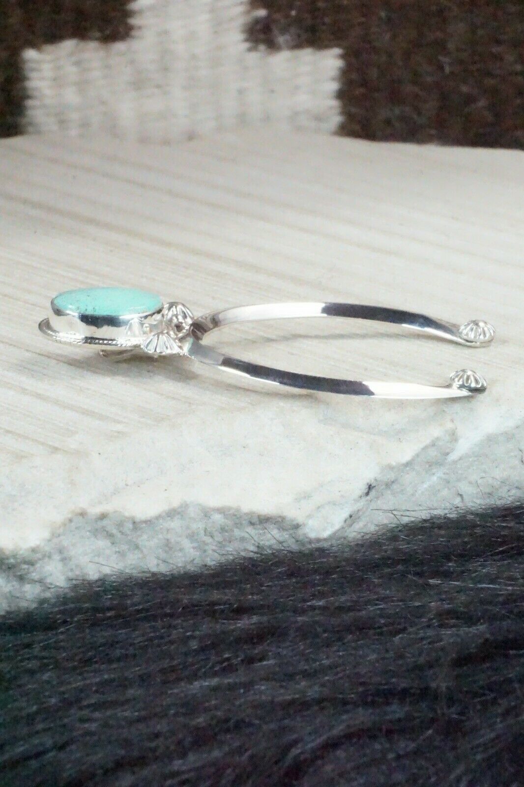 Turquoise & Sterling Silver Naja - Clarence Long