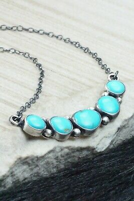 Turquoise & Sterling Silver Necklace - Lyle Jr