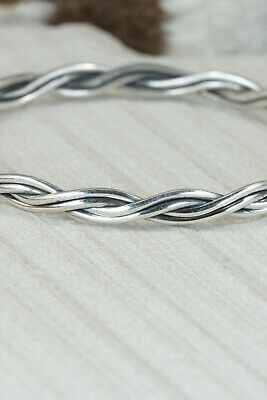 Navajo Sterling Silver Bangle Cuff - Elaine Tahe