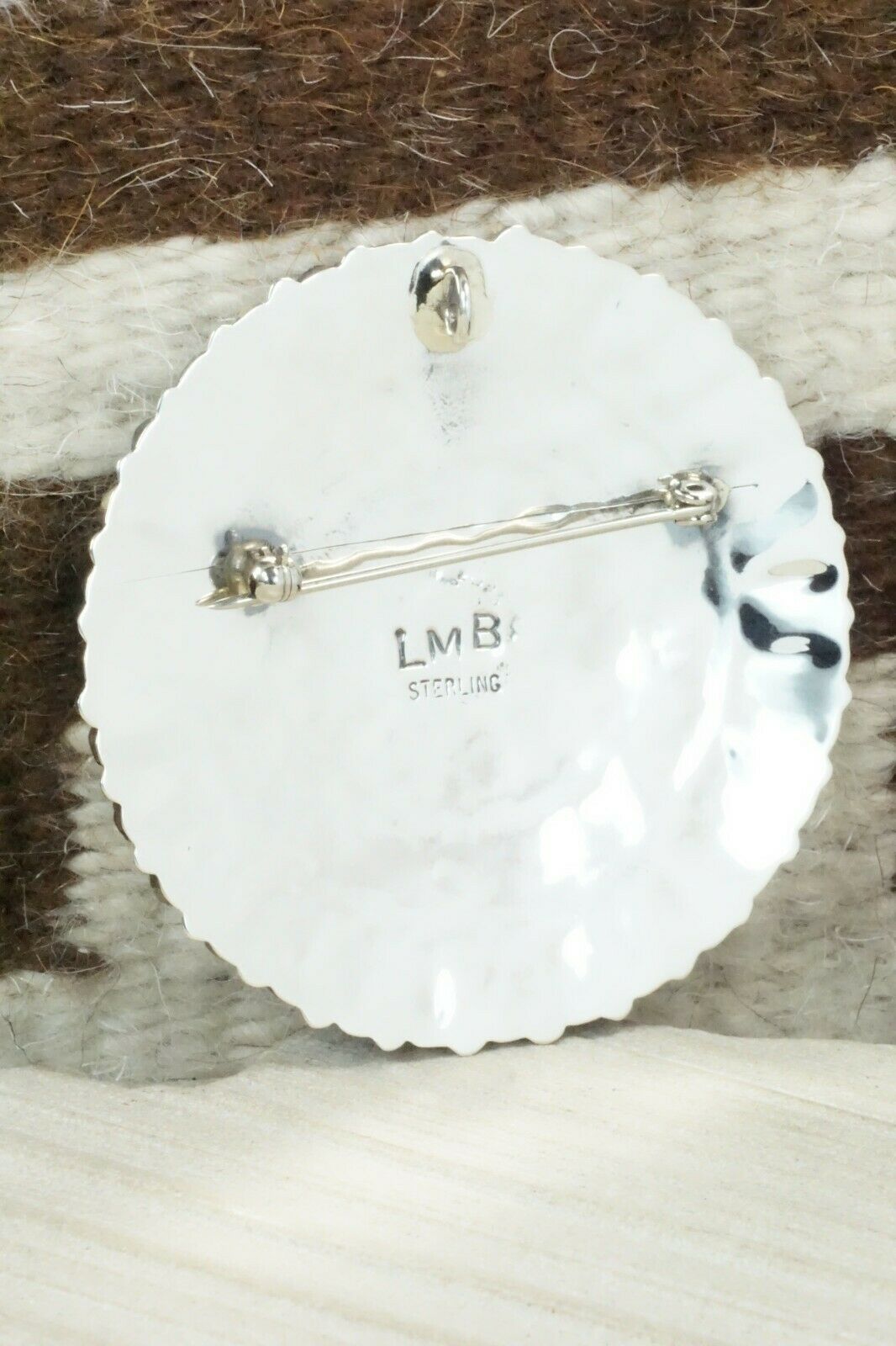 Turquoise & Sterling Silver Pendant/ Pin - Larry Begay