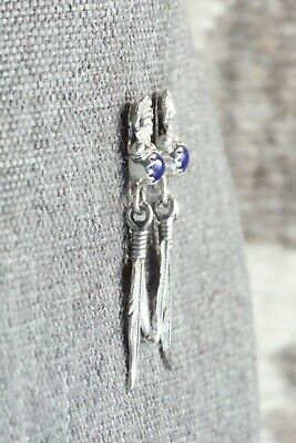 Lapis & Sterling Silver Earrings - Isabelle Yazzie