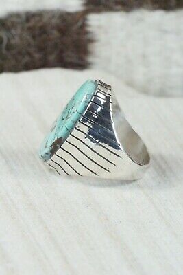 Navajo Turquoise and Sterling Silver Ring - Ray Jack - Size 10