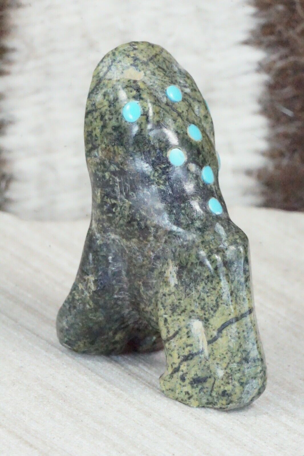 Frog Zuni Fetish Carving - Alvin Calavaza - High Lonesome Trading