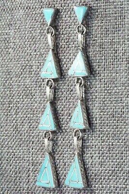 Turquoise & Sterling Silver Earrings - Priscilla Lonjose