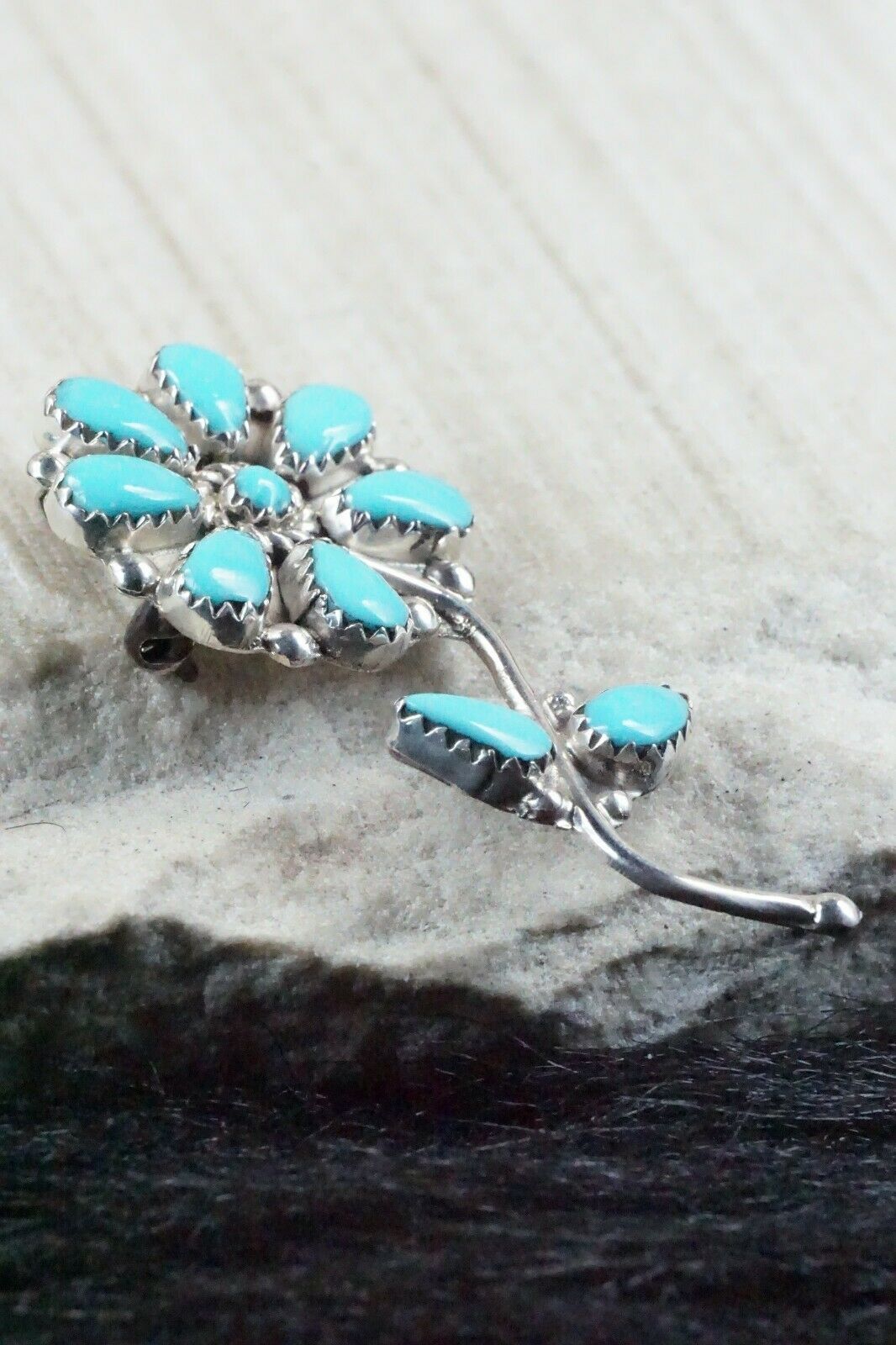 Turquoise & Sterling Silver Pendant - Kevin Quam - High Lonesome Trading