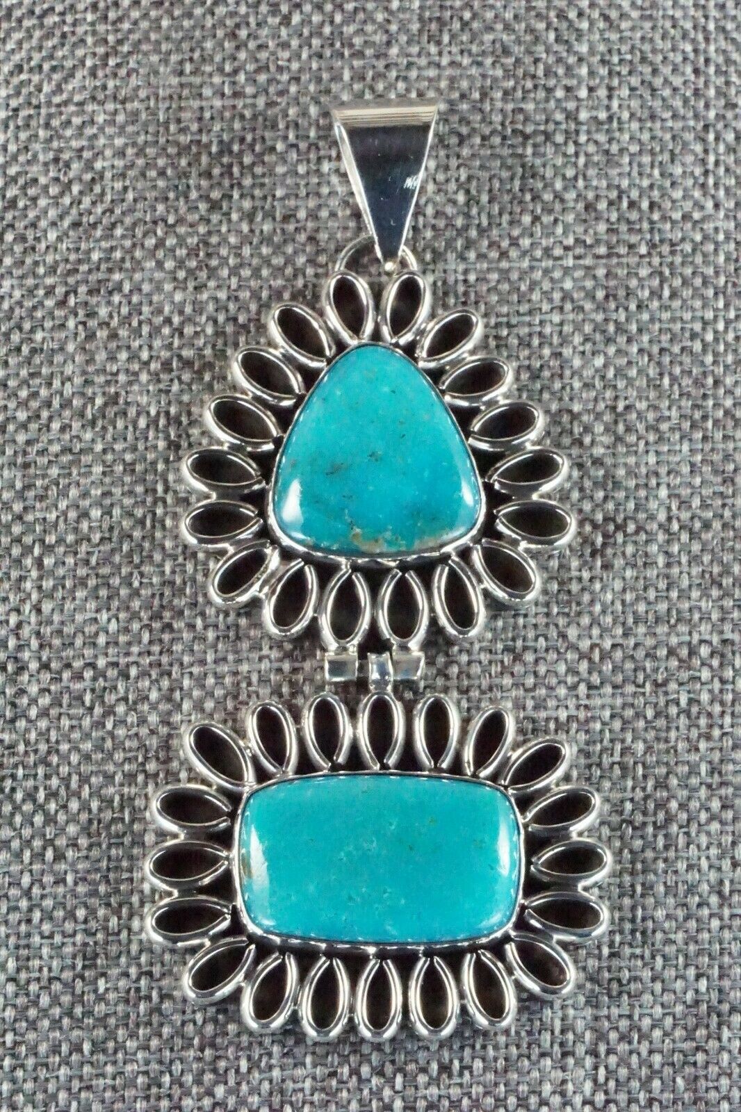 Turquoise & Sterling Silver Pendant - Navajo - High Lonesome Trading