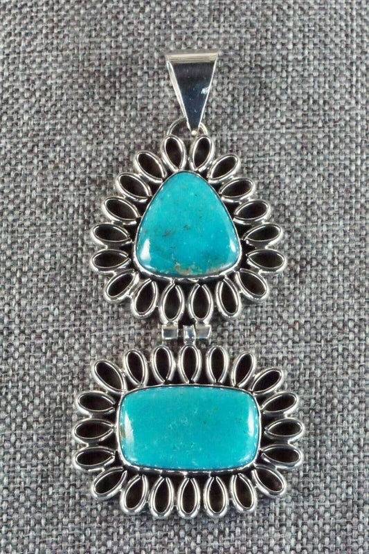 Turquoise & Sterling Silver Pendant - Navajo - High Lonesome Trading
