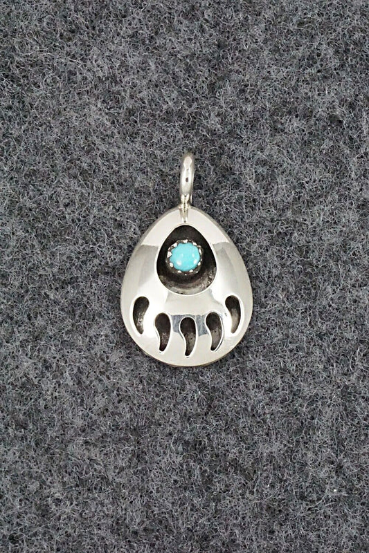 Turquoise and Sterling Silver Pendant - Leta Parker