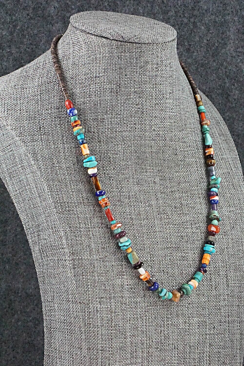 Multi Stone and Sterling Silver Necklace - Helen Tsosie