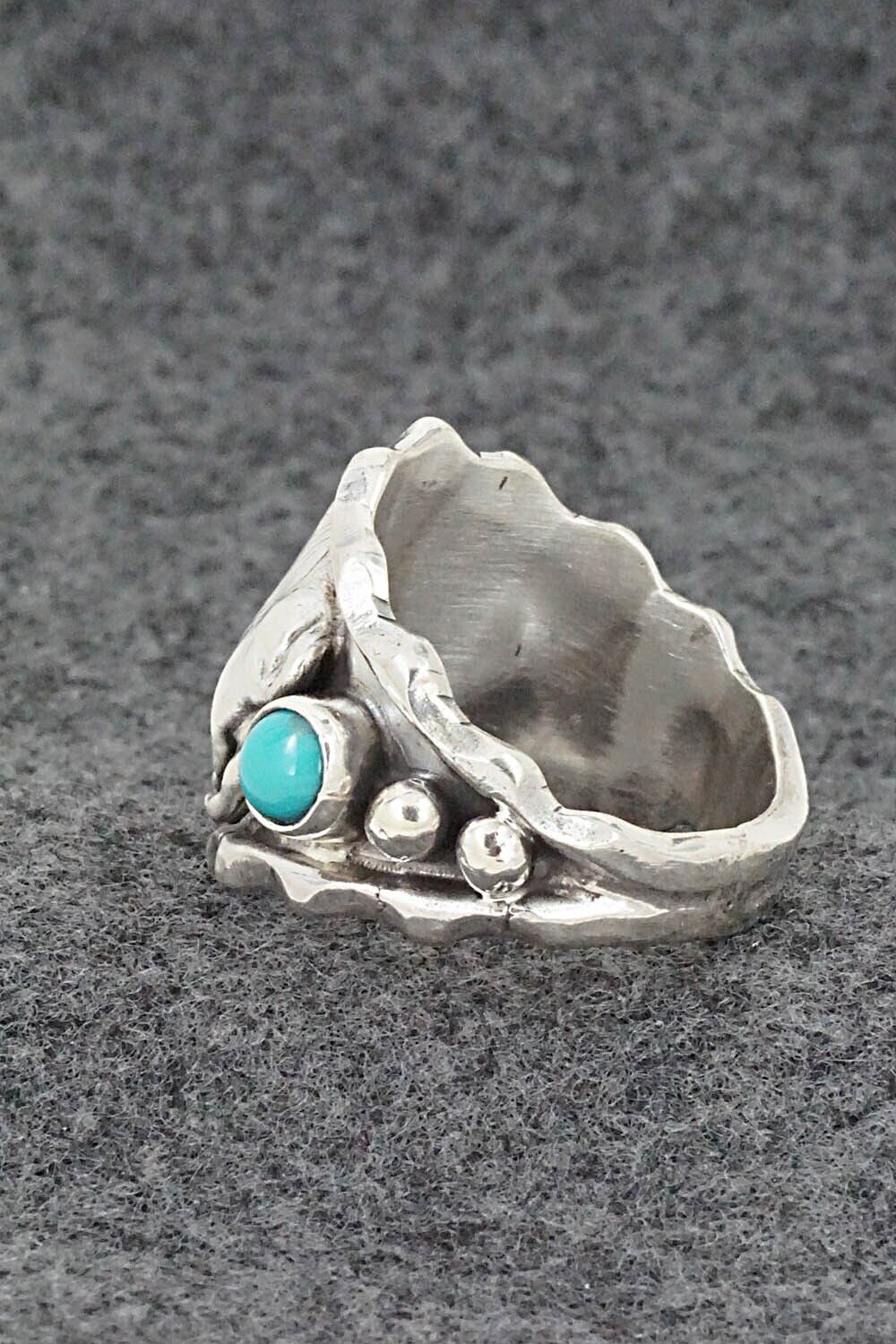 Turquoise & Sterling Silver Ring - Genevieve Francisco - Size 11.75