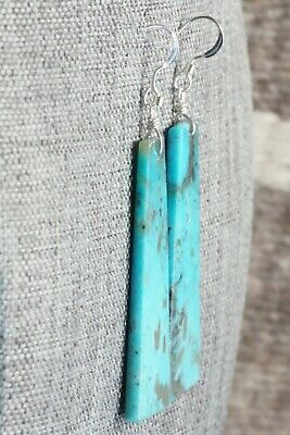 Turquoise & Sterling Silver Earrings - Lupe Lovato