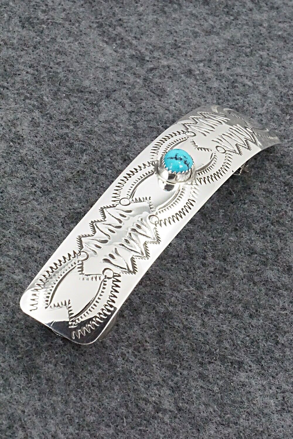 Turquoise & Sterling Silver Hair Barrette - Jolene Begay