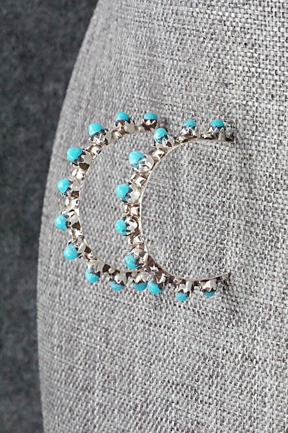 Turquoise & Sterling Silver Earrings - Anderson Waikanina