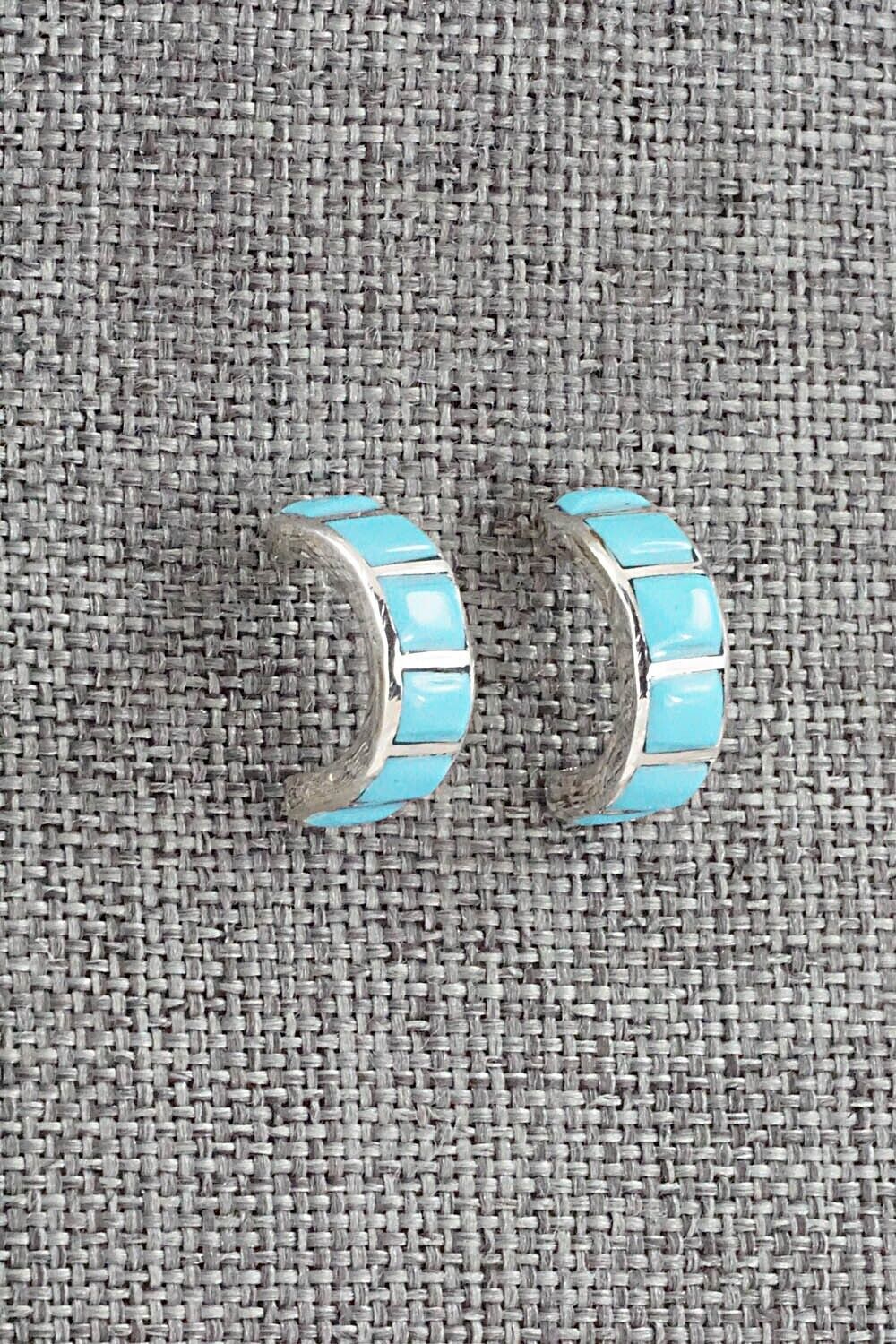 Turquoise & Sterling Silver Earrings - Glennetta Luna