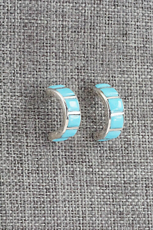 Turquoise & Sterling Silver Earrings - Glennetta Luna