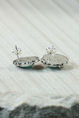 Navajo Turquoise & Sterling Silver Earrings - Jan Mariano