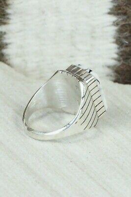 Inlay White Buffalo & Sterling Silver Ring - Ray Jack - Size 9.75 - High Lonesome Trading