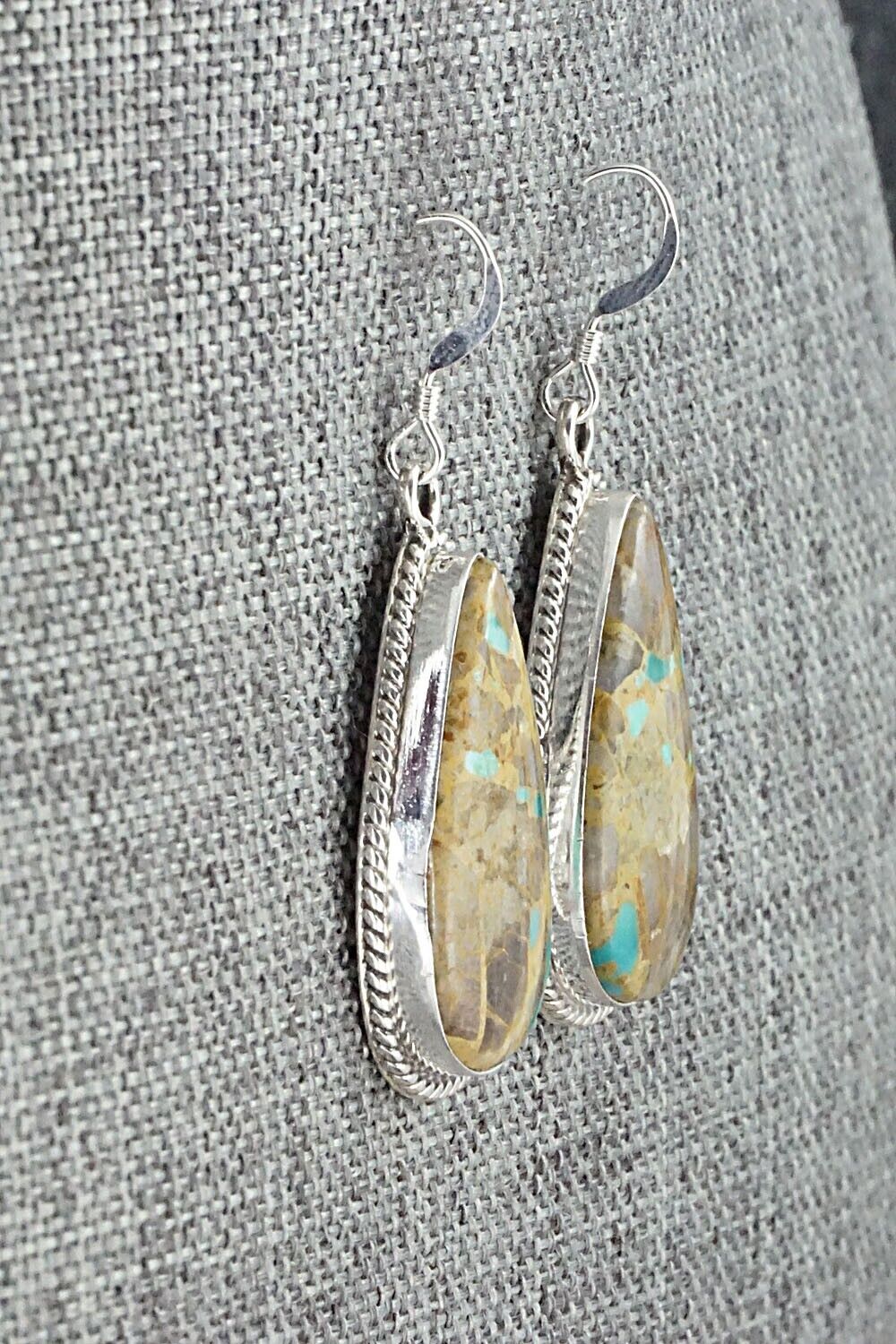 Turquoise & Sterling Silver Earrings - Isabelle Yazzie