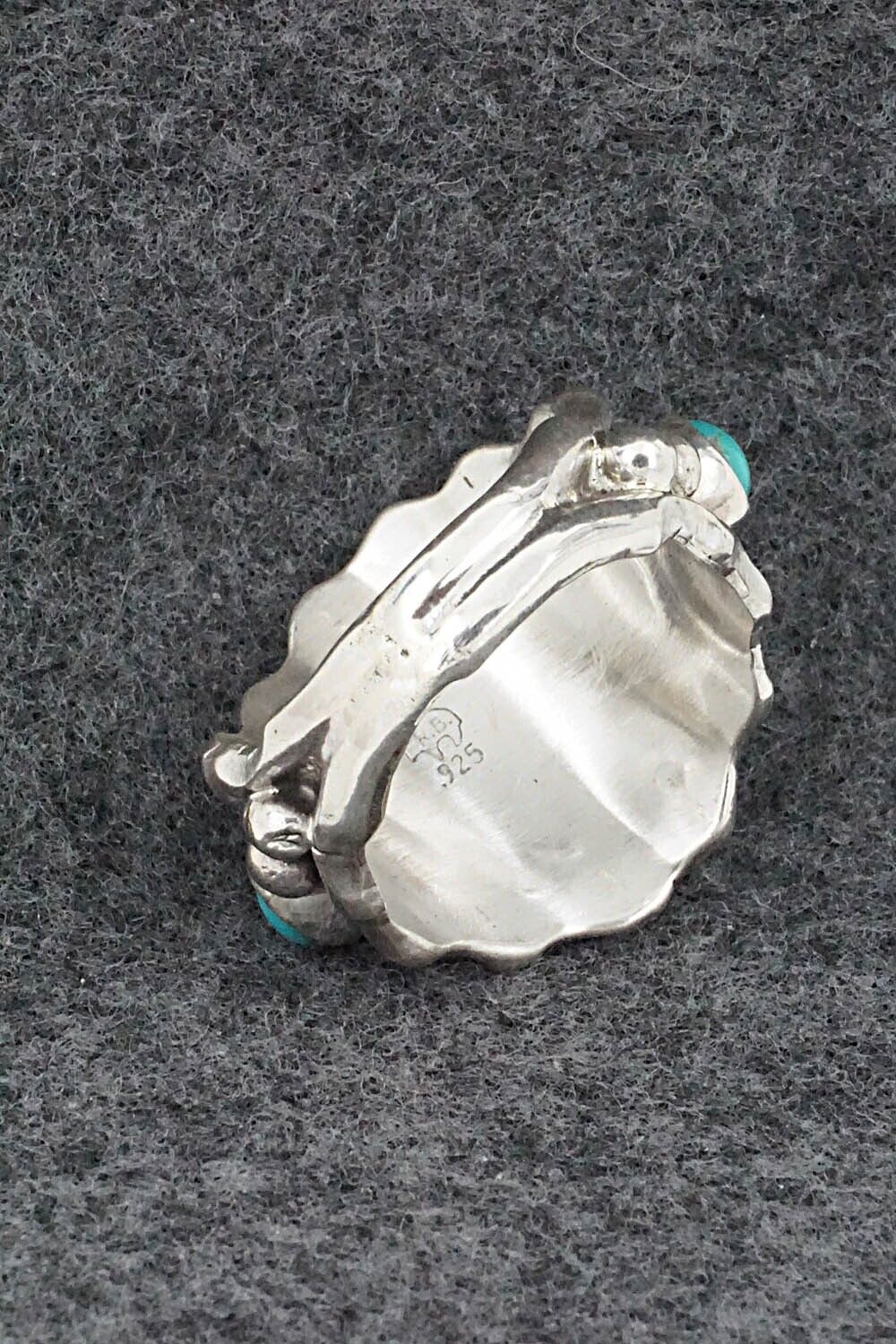 Turquoise & Sterling Silver Ring - Genevieve Francisco - Size 11.5
