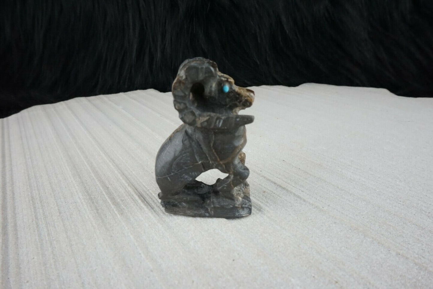 Ram Zuni Fetish Carving - Jerrold Lahaleon - High Lonesome Trading