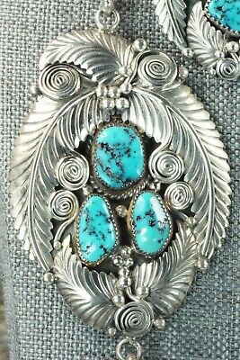 Turquoise & Sterling Silver Necklace and Earrings - Nora Tsosie