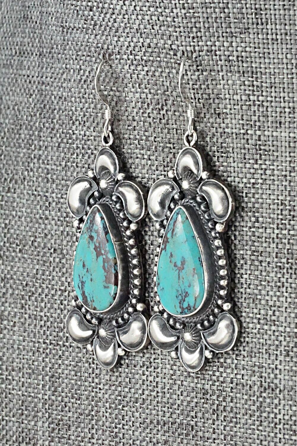 Turquoise & Sterling Silver Necklace and Earrings Set - Derrick Gordon