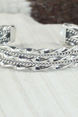 Navajo Sterling Silver Bracelet - Elaine Tahe