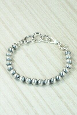 Sterling Silver Navajo Pearl Link Bracelet - Jan Mariano