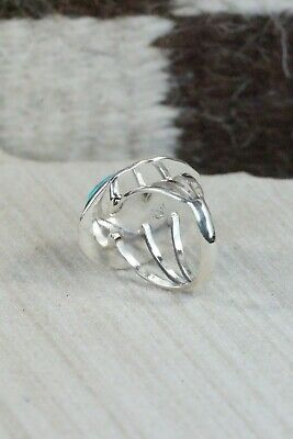 Turquoise & Sterling Silver Ring - Samuel Yellowhair - Size 5.75