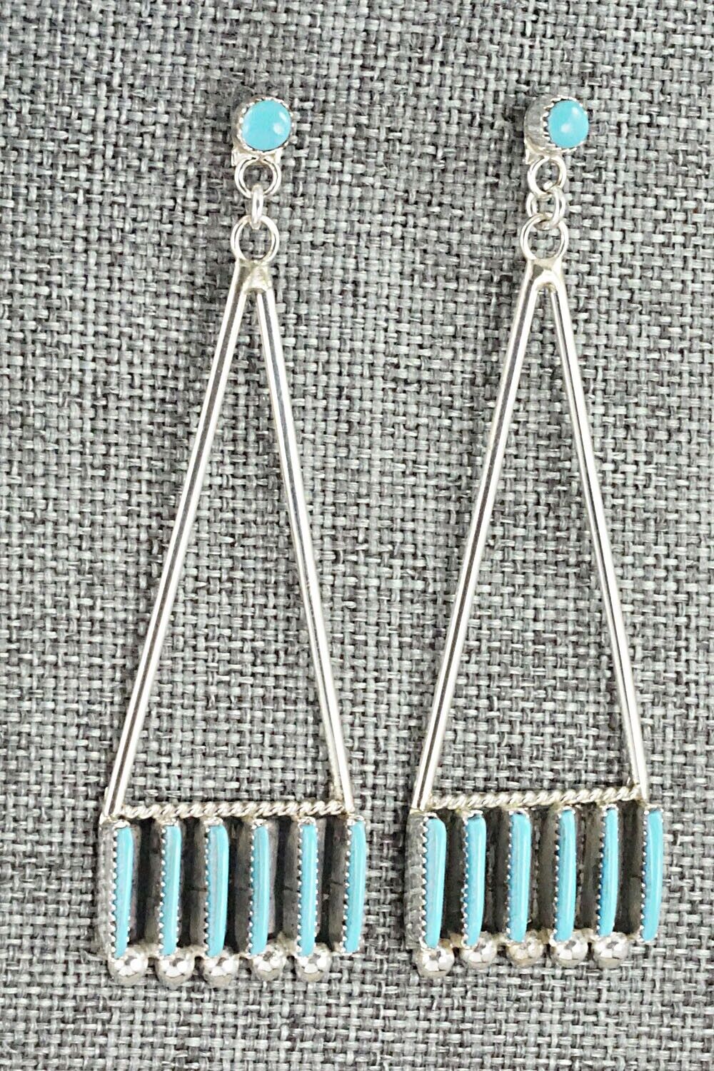 Turquoise & Sterling Silver Earrings - Ashley Laate