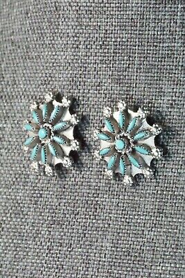 Turquoise & Sterling Silver Earrings - Merlinda Chavez
